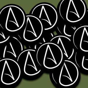 Lot de 15 mini autocollants athées en vinyle, Pour une raison en laquelle nous avons confiance, Prison religieuse, Pas de dieux, ni de maîtres, La science est réelle et votre religion est une fiction