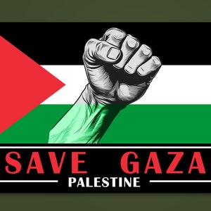 Save Gaza Palestine Sticker, End Occupation sticker, Free Palestine, I stand with Palestine, Dismantle Apartheid, Solidarity with Palestine