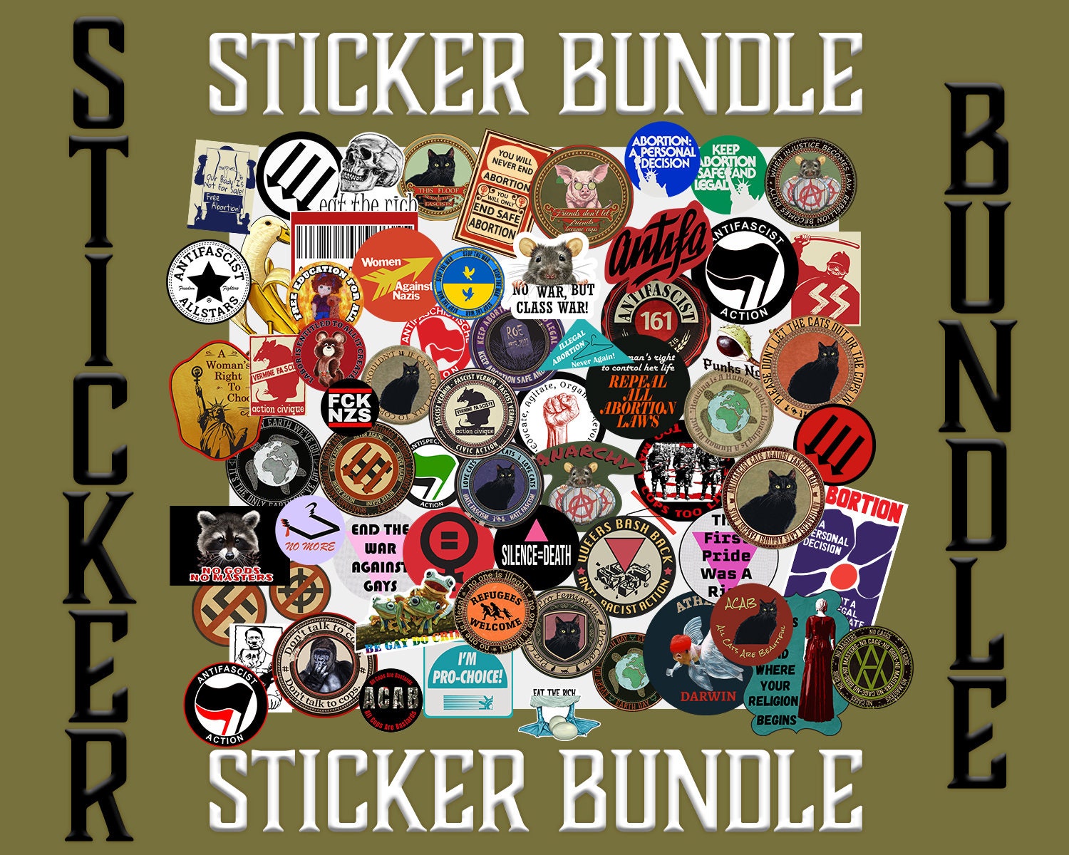 Antifa Sticker Bundle Pack, Anti-fascist Action, Anti-racist, Refugees  Welcome, Anti-nazi, Three Arrows, No Borders No Nations - Etsy