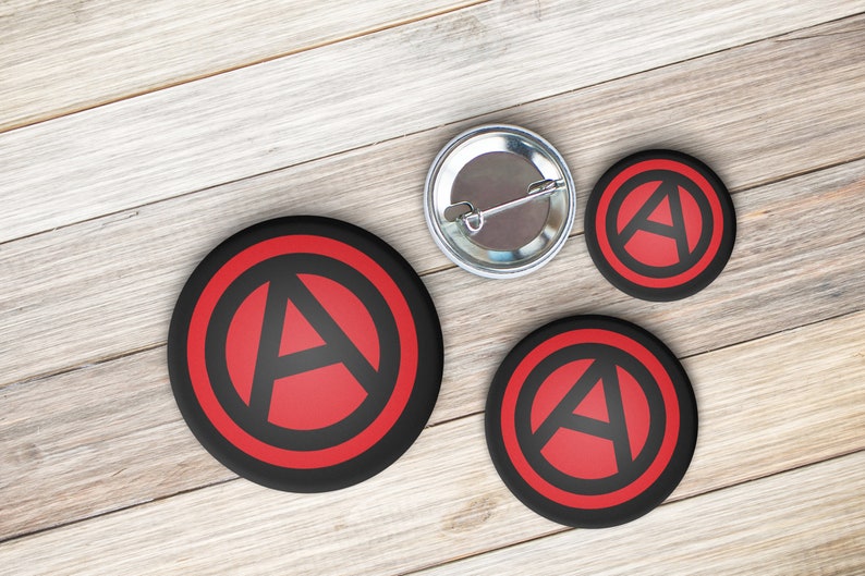 Anarchism Symbol Pinback Button: Activist Badge - Etsy