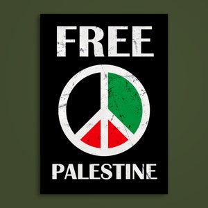 Adesivo Palestina libera, Stop ai bombardamenti su Gaza, Io sto con la Palestina, Solidarietà con la Palestina, Adesivo bandiera palestinese, Stop ai crimini di guerra