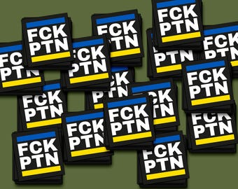 20 Pack FCK PTN Mini Stickers, Ukraine Flag, Ukraine solidarity, Free Ukraine, Stop War in Ukraine, Peace In Ukraine, Support for Ukraine