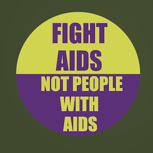 Kampf Aids Sticker, Not people with Aids, AIDS KUNST und ACTIVISMUS, Fight Aids Not Gays, Stille = Tod, Queer, Lgbt, Gay, Aids Action Now