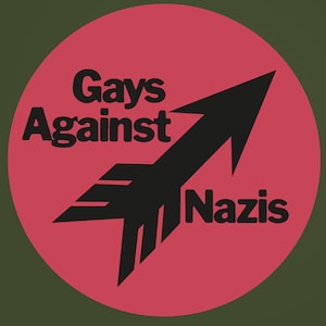 Gay contro gli adesivi nazisti, Antifa, Adesivi antifascisti, Durevole, Adesivo in vinile resistente alle intemperie, Antirazzista, Adesivo Queer, I hate nazi