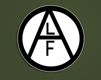 Animal Liberation Front (ALF) stickers,  Defend animals, Support the Animal Liberation Front (ALF), ALF until every cage is empty, Vegan