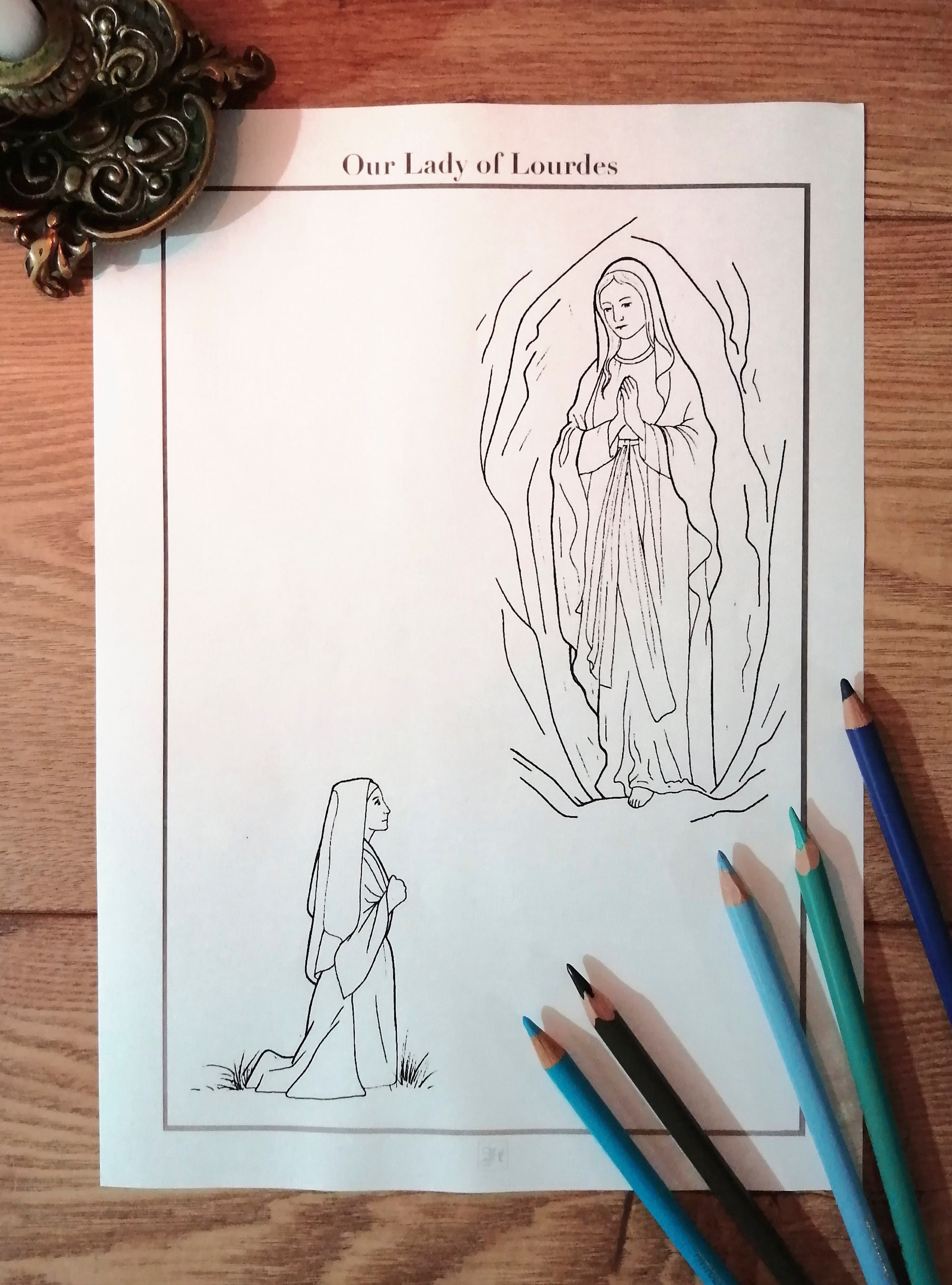 Lorde Color Page Downloadable Colouring Page - Our Lady of Lourdes - Etsy