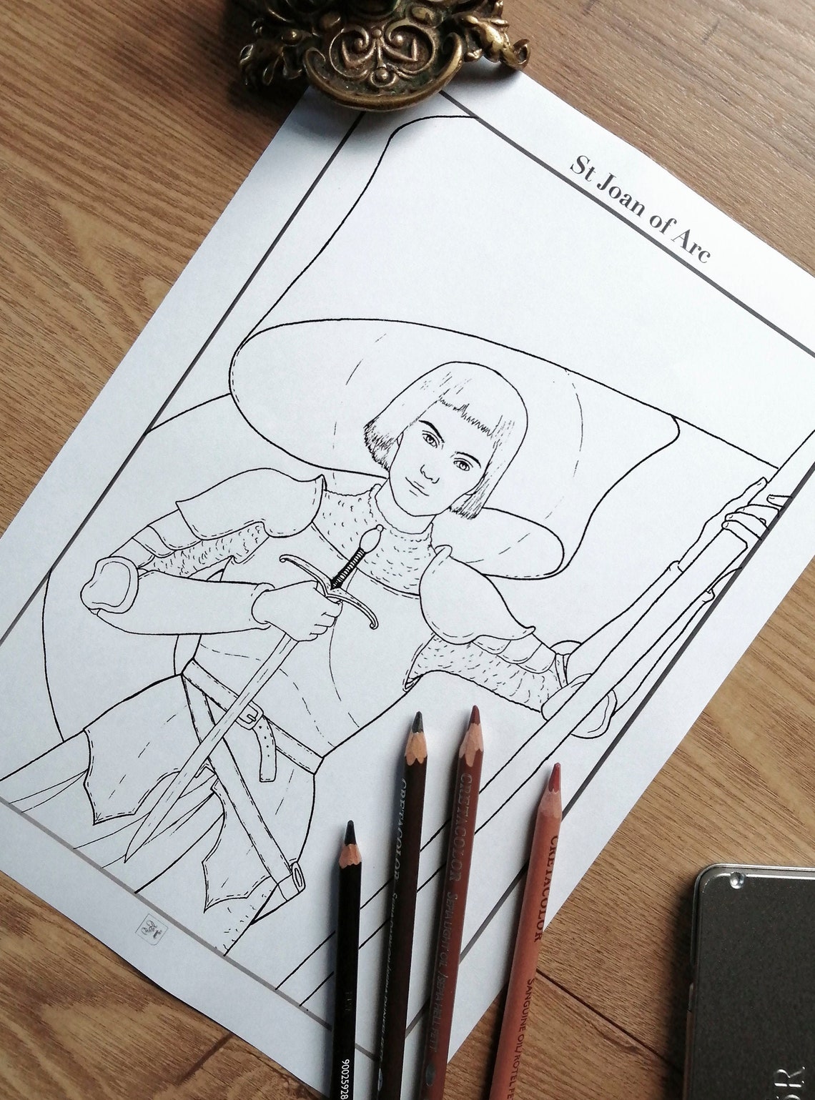 Saint Joan Of Arc Downloadable Colouring Page Etsy saint-joan-of-arc-downloadable-colouring-page-etsy
