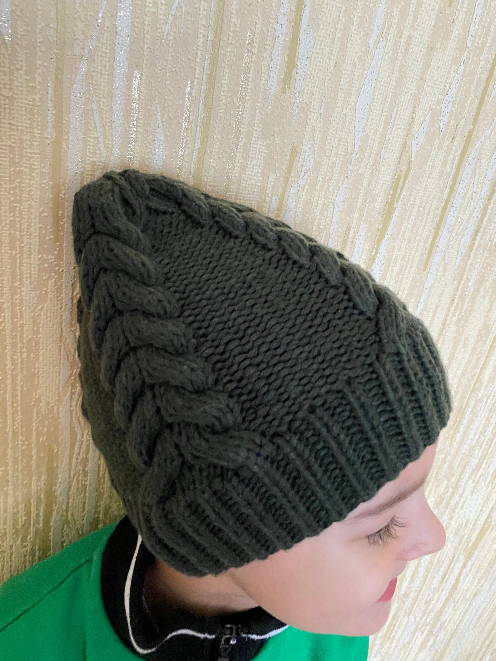 Kids acrylic beanie hat with arans knitted acrylic hat Etsy