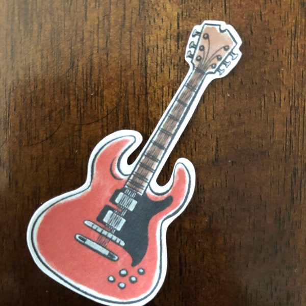 Electric Guitar Sticker