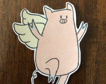Flying Pig Sticker ii