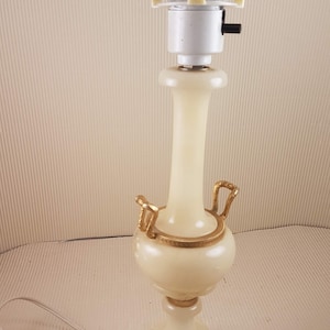 Vintage cute lamp base onyx marble messing mid century italian