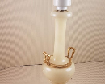 Vintage onyx-lampvoet: Italiaanse Messing uit het midden van de eeuw