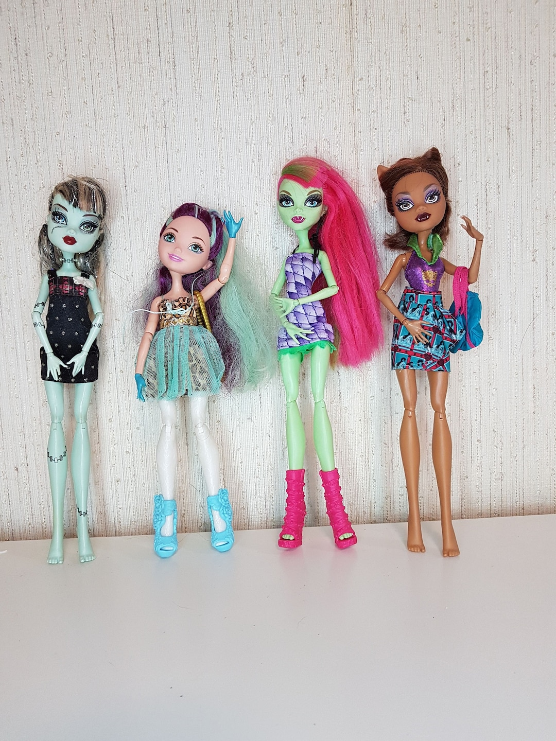 Original Monster High Dolls Dressed Collectible B&W Frankie Stein /high After/venus/clawdeen