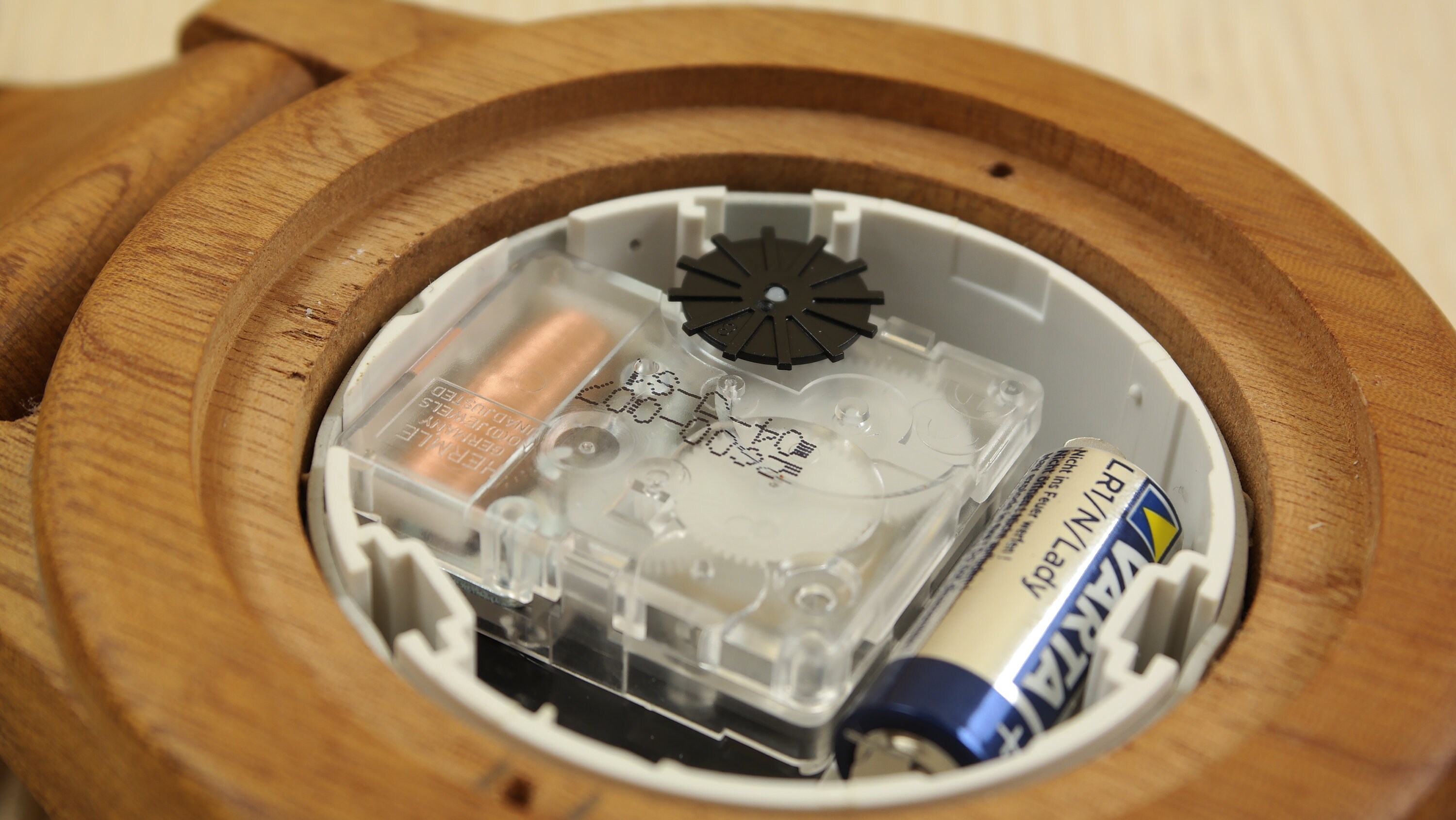 Vintage Hermle Germany Wooden Quartz Clock Watch Design Etsy