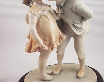 【美品】ブルーノ・メルリ カポディモンテ フィギュリン 「母と子」ヴィンテージ ヴィンテージ カポディモンテ ブルーノ メルリ 母と子の置物