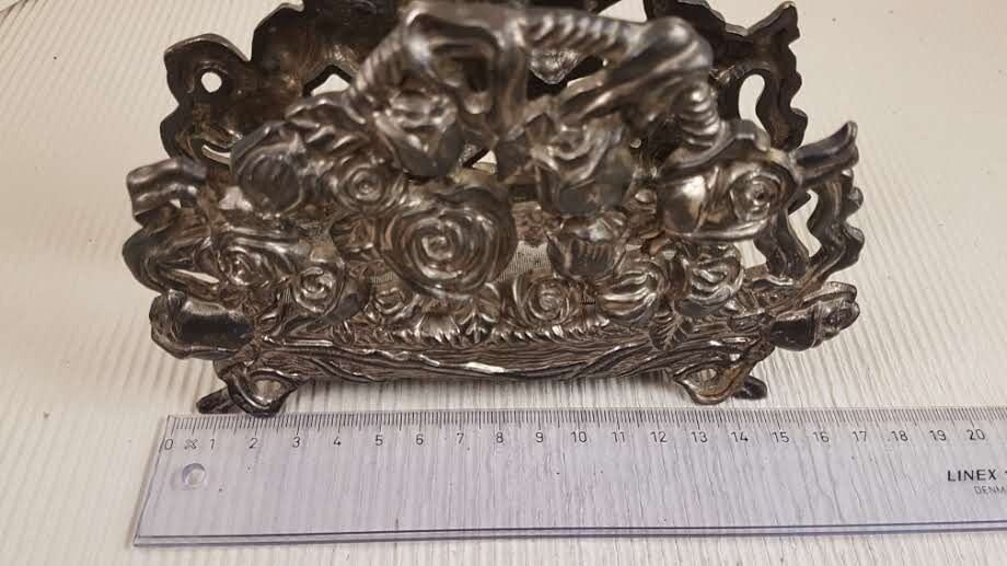 アールヌーボー風ブロンズナプキンスタンド レターラック アンティーク