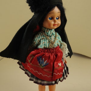 Vintage folklore ethnic plastic doll collectible
