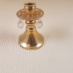 Vintage gold metal candlestick made in Sweden