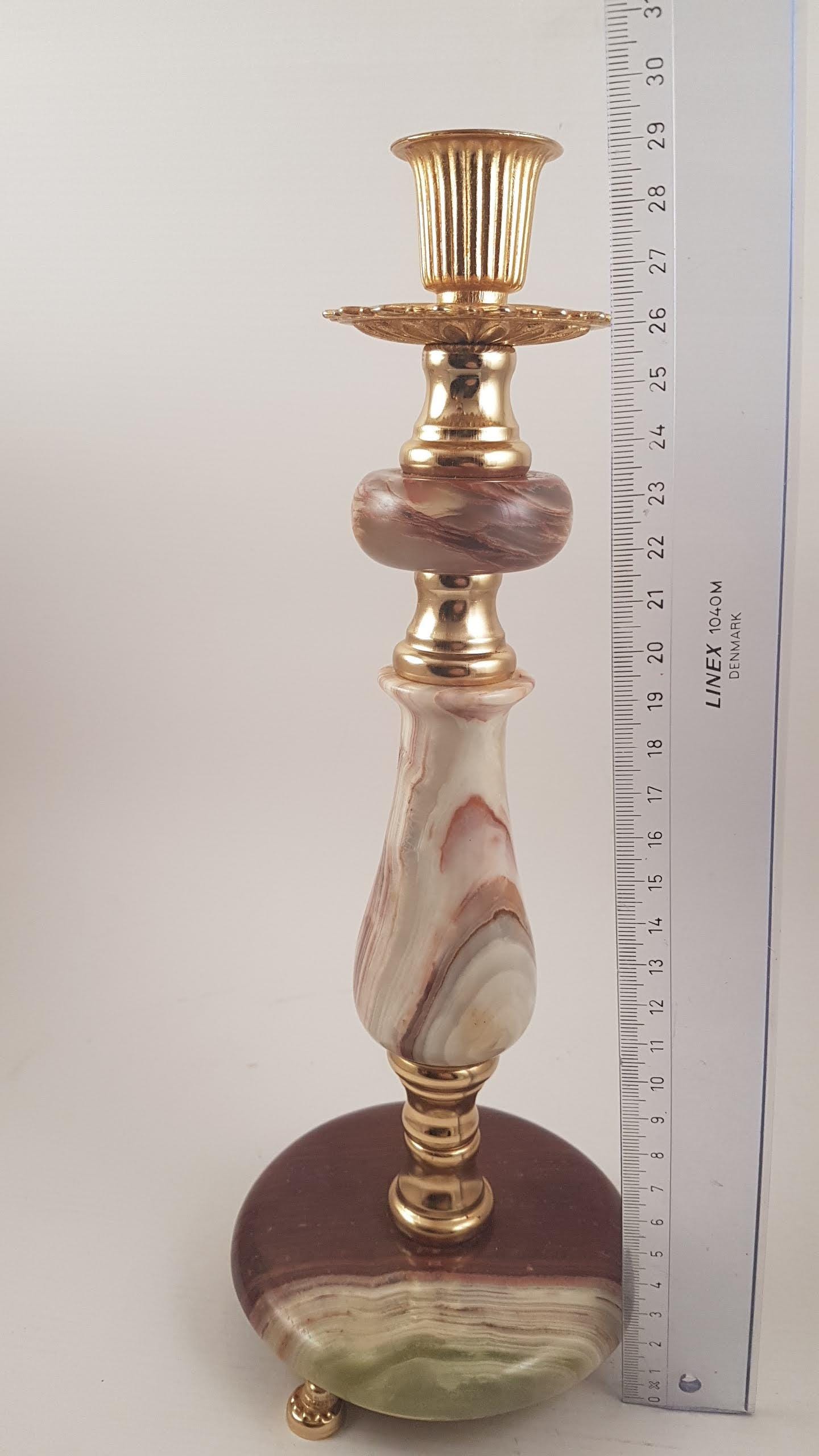 オニキス　大理石　キャンドルホルダー　ビンテージ Vintage Onyx Marble Candle Holder - Mid Century Italian - Etsy 日本
