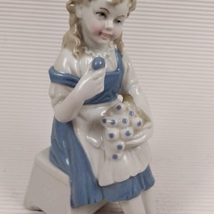 Vintage porcelain figurine girl  old figurine made in Germany