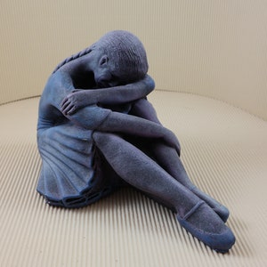 Vintage blue figurine girl balerina