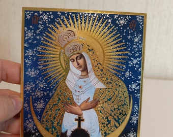 Russian Orthodox Icon - Blessed Mary Icon - Holly Mary Icon - Blessed Mary Icon - Mary Mother of God