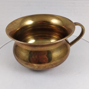 Vintage mässingskruka kopp diameter - 10 cm