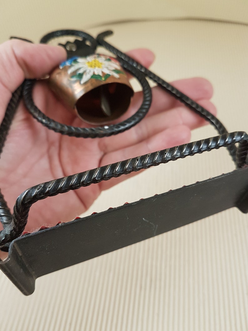 Stunning Vintage Small Swiss Brass / Metal Cow Bell Souvenir Etsy