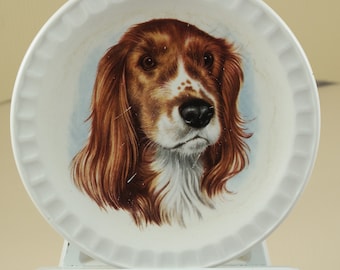 Vintage mini plate with dog picture made in England