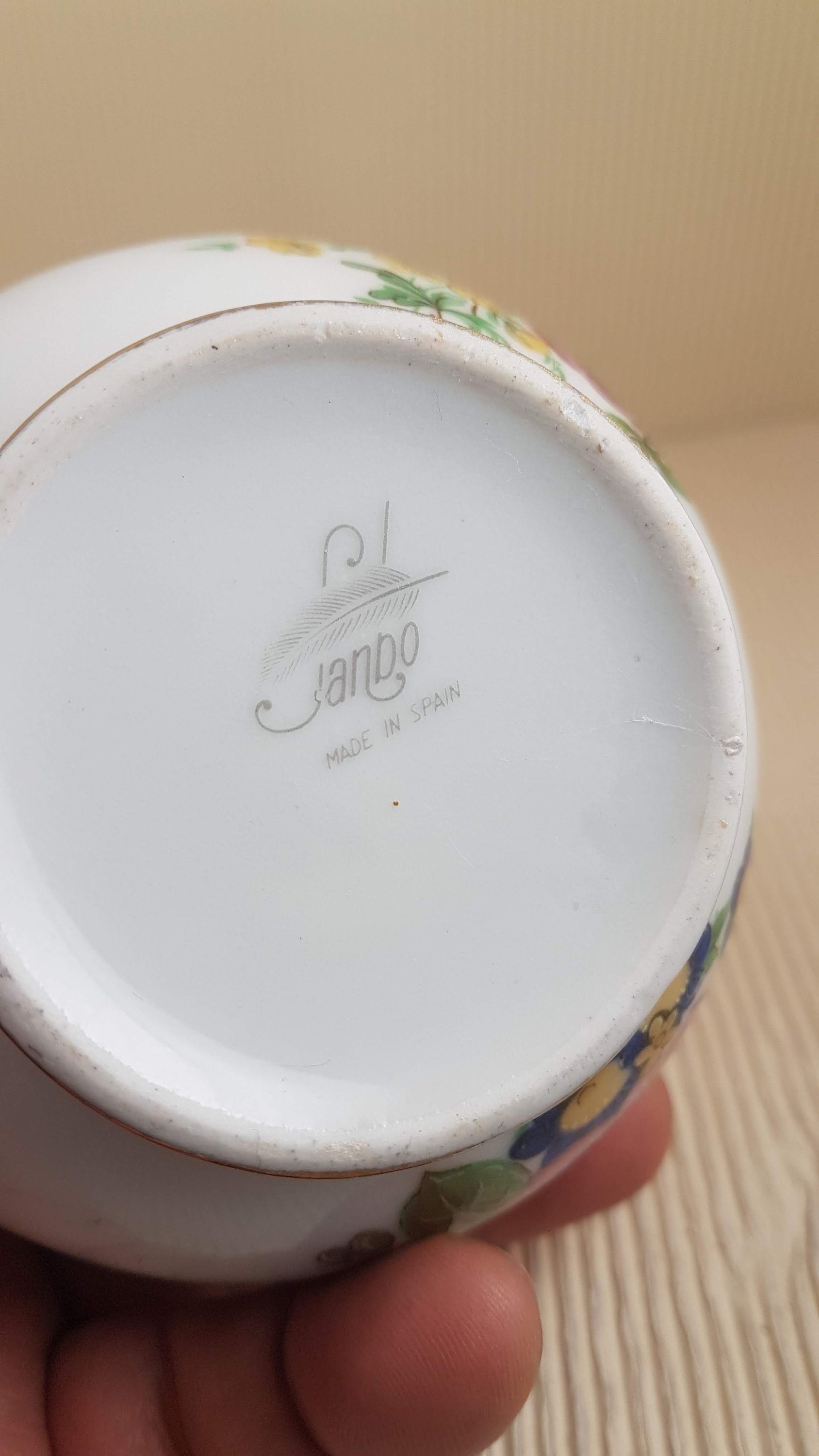 ヴィンテージ サンボ 陶器 蓋付き皿：花柄、スペイン製 - Etsy 日本