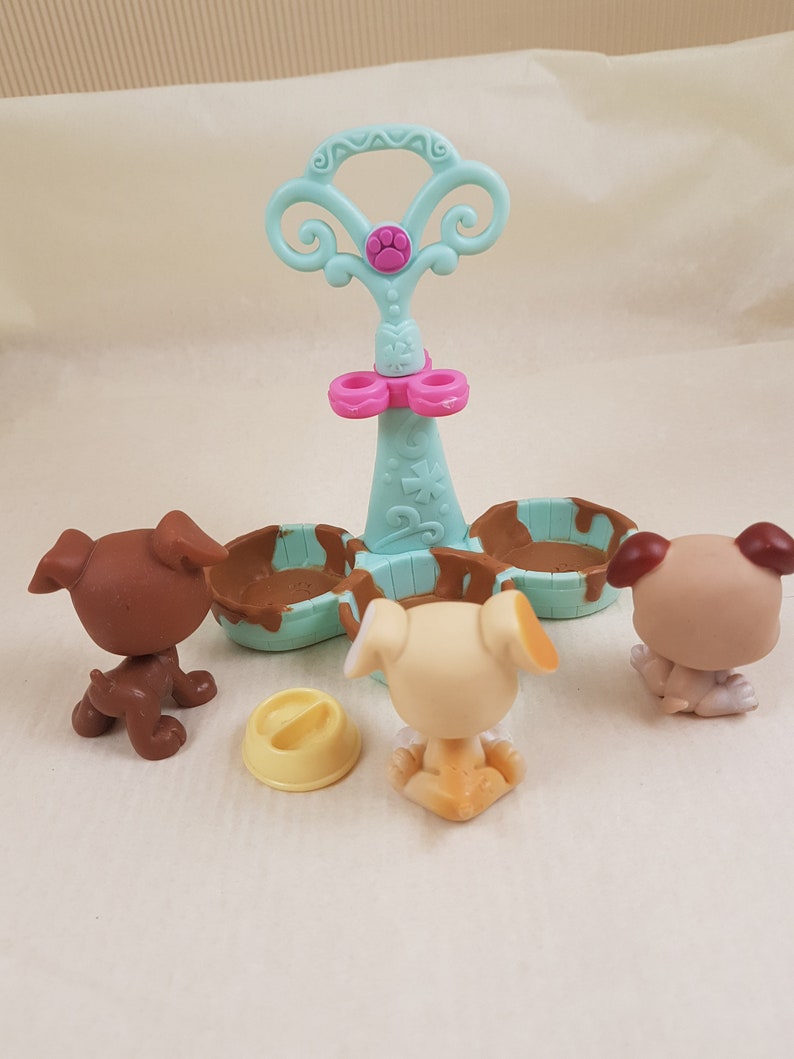 Hasbro Littlest Pet Shop LPS Playset of Three Dog Puppies Etsy