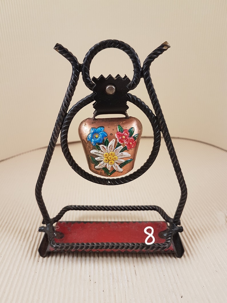 Stunning Vintage Small Swiss Brass / Metal Cow Bell Souvenir Etsy