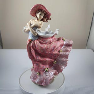 The Leonardo Collection Figurine Ornament Autumn Breeze Lady wearing Pink Dress