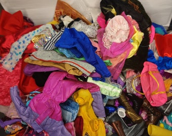 Very big bundle of doll clothing Barbie Simba another brands used