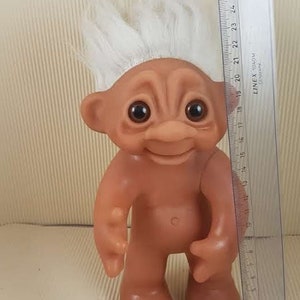 Vintage Thomas Dam big troll authentic white hair 1977s