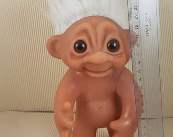 Vintage Thomas Dam big troll authentic white hair 1977s