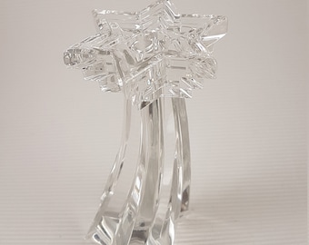 Vintage crystal glass candlestick