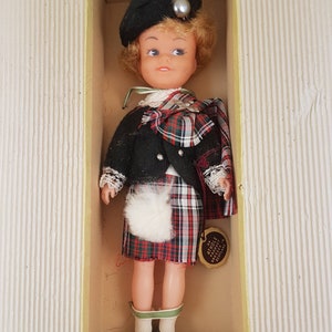 Vintage mini folklore ethnic plastic doll collectible Ireland