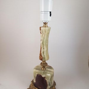 Vintage cute lamp base onyx marble messing mid century italian
