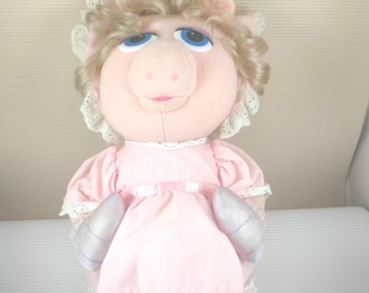 Vintage 1987 Baby Miss Piggy Plush Doll - Worlds of Wonder