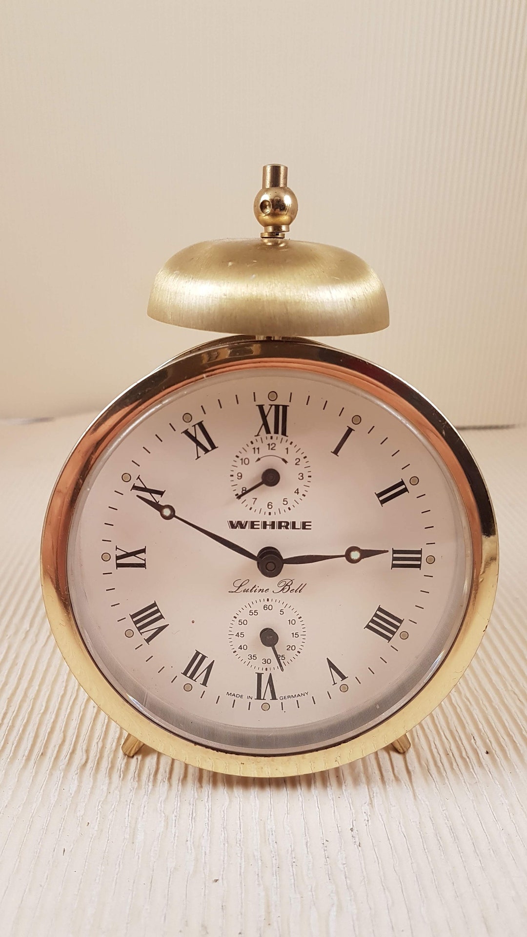 Vintage Wehrle Mechanical Alarm Clock Gold Works Made in Etsy