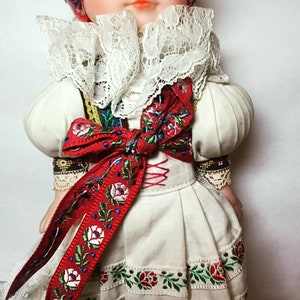 vintage girl doll folklore dressed national coatume