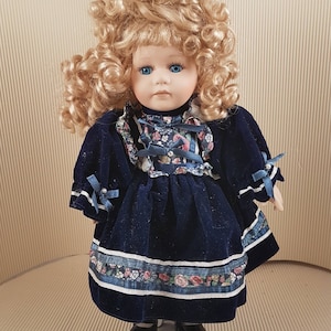 Vintage Bisque Porcelain Doll: Collectible Medium Size