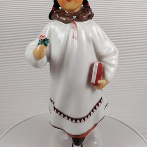 Lomonosov USSR Porcelain Figurine: Mid-Century &quot;Yakut&quot; Girl, 1950s