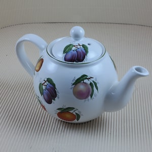 Vintage porcelain Arthur Wood fruit teapot made in England