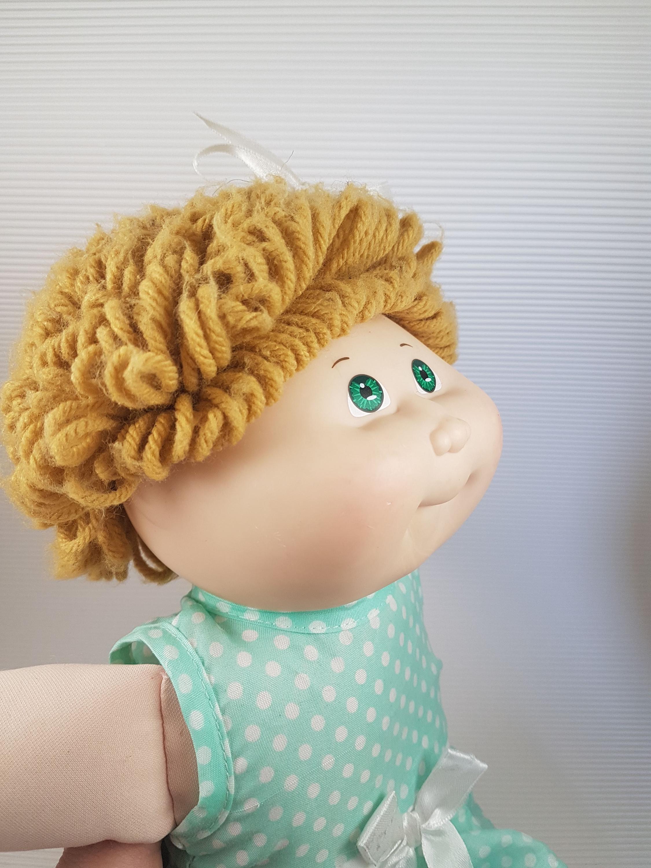 Vintage Cabbage Patch Kids Boy ? Poupée cheveux blonds yeux verts 25e anniversaire - France