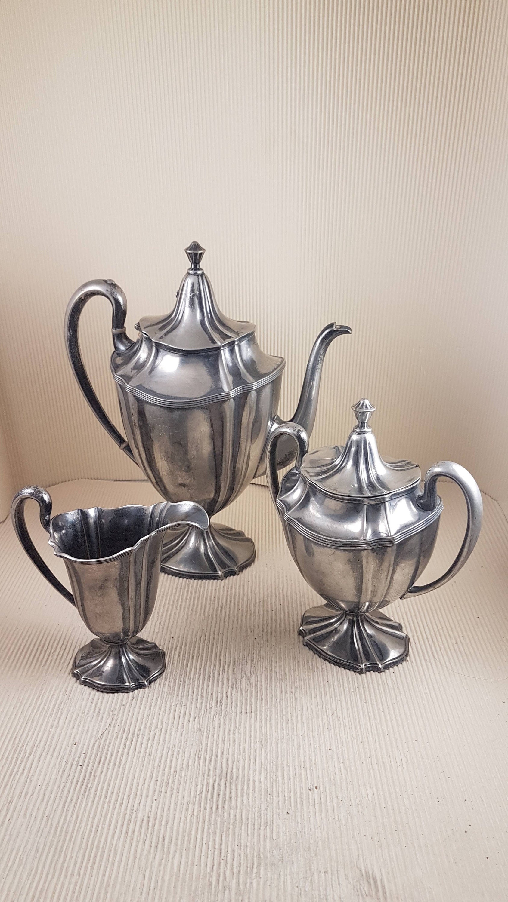 【Wilcox】 コーヒーセット 3点【シルバープレート】 Wilcox】 コーヒーセット 3点【シルバープレート】