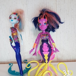 Monster High Great Scarrier Reef Lagoona Blue Kala Merri Purple Octopus Kraken Squid