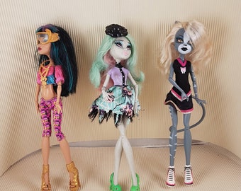 Original Monster High Collectible Doll: Cleo de Nile, Rochelle Goyle, Meowlody