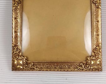 Vintage gold metal frame for picture made in Denmark